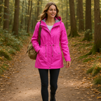 Beatrice | Wasserdichter Parka – Verstellbare Passform mit gestreifter Kapuzenfutter