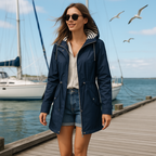 Beatrice | Wasserdichter Parka – Verstellbare Passform mit gestreifter Kapuzenfutter