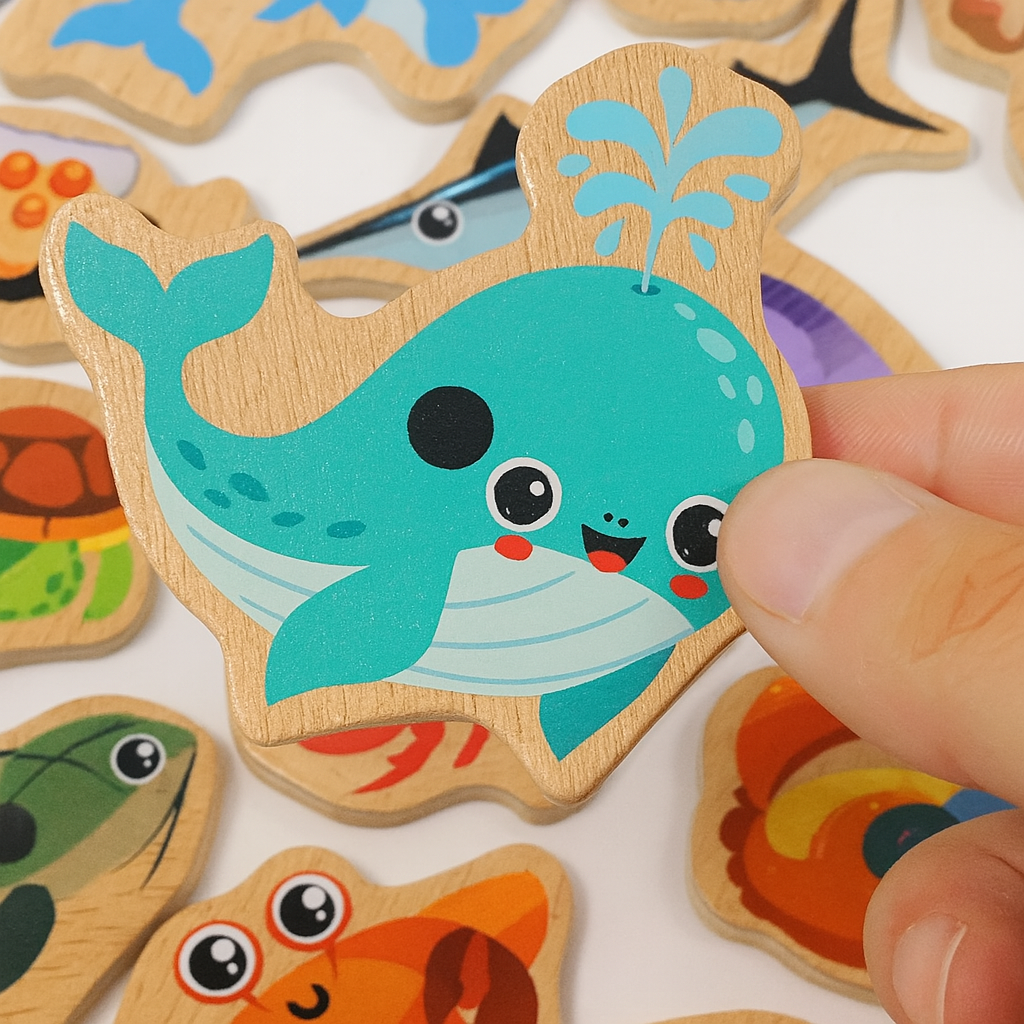 Fish & Learn | Magnetisk träleksak för småbarn
