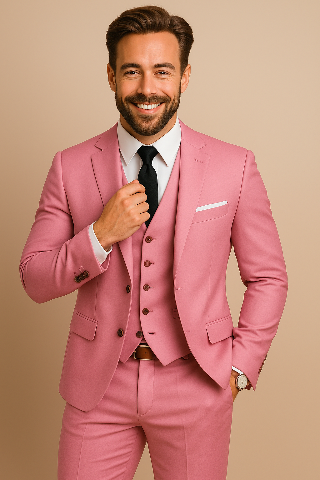 Dreiteiliger Herren-Maßanzug - Formal Slim Fit - Modernes Design