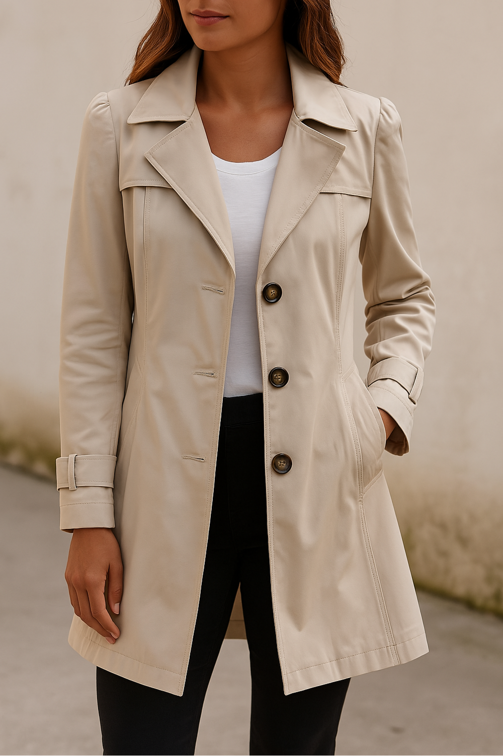 Damen-Trenchcoat – Klassisches Design mit eleganten Linien für jeden Anlass