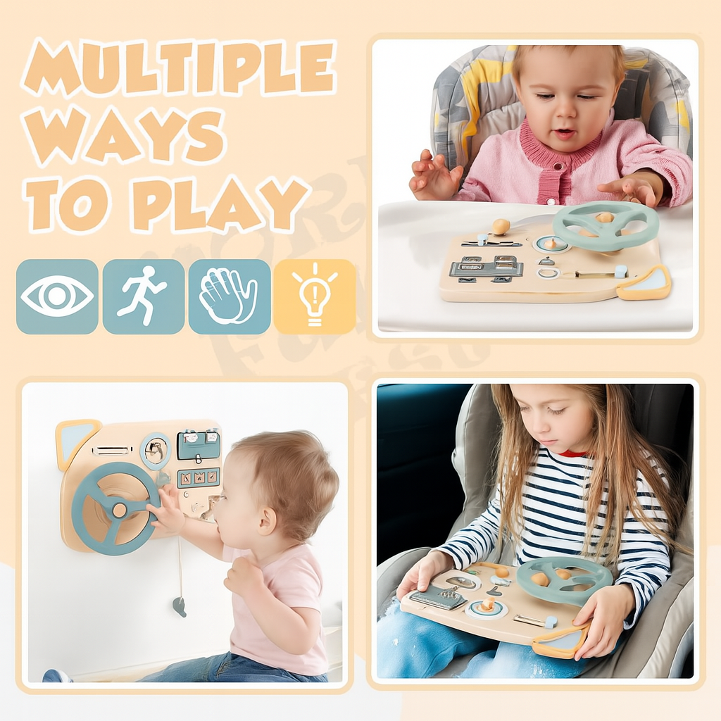 TinyDrive | Montessori-Lenkrad-Spielzeug aus Holz