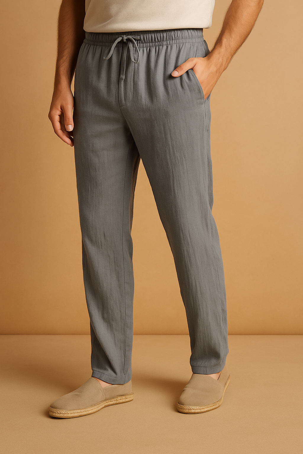 Hose Herren aus soft-touch-stoff locker geschnitten atmungsaktiv & casual