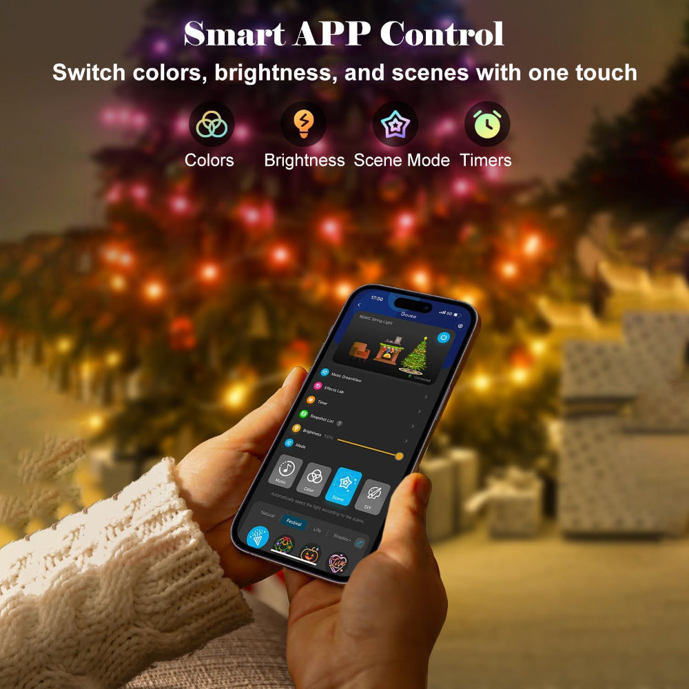 LED-Weihnachtsbeleuchtung Outdoor Weihnachtsbaum Intelligente Steuerung Smart Control Dekoration