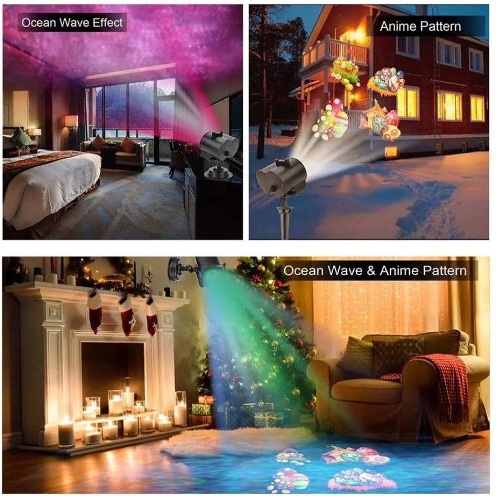 Wasserdichter Weihnachtsbaumprojektor für draußen mit LED-Anzeige