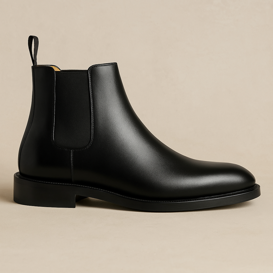 Klassiska Chelsea boots för herrar i mocka - slip-on-stövlar med elastiska sidoinsatser för mångsidig användning under alla årstider