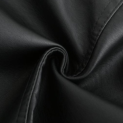 PU Lederjacke mit Stehkragen für Frauen