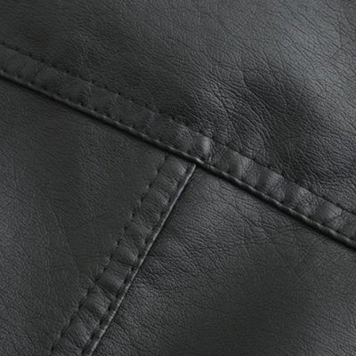 PU Lederjacke mit Stehkragen für Frauen