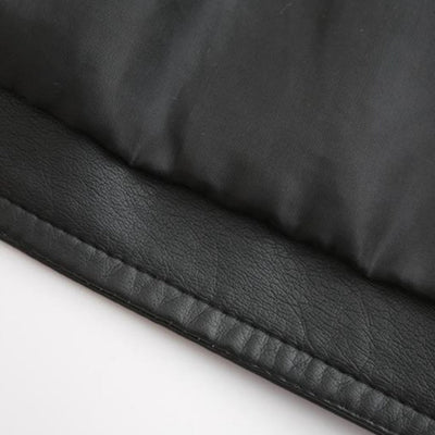 PU Lederjacke mit Stehkragen für Frauen