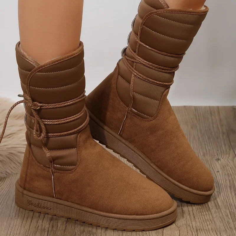 Damen-Schneestiefel | Dicke Sohle und Fleece-Futter, trendig und bequem