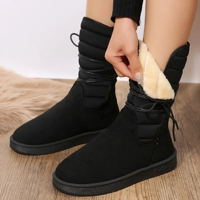 Damen-Schneestiefel | Dicke Sohle und Fleece-Futter, trendig und bequem