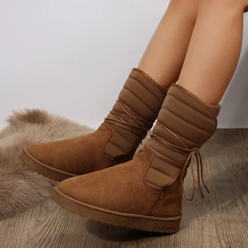 Damen-Schneestiefel | Dicke Sohle und Fleece-Futter, trendig und bequem