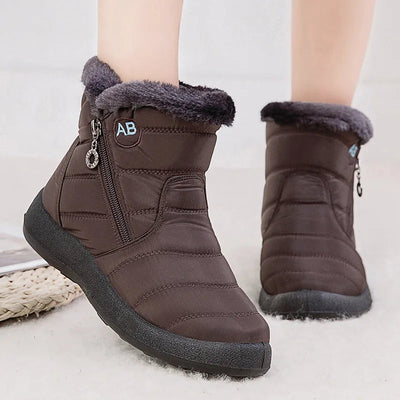 Schwarze Damen-Stiefeletten | Fleece-Futter, bequem und lässig