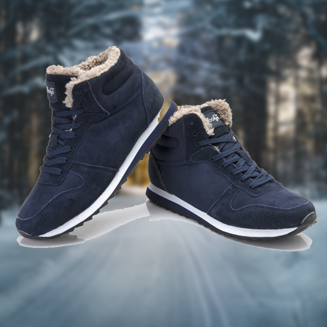 Lässige warme Winterschuhe für Herren – Hohe Sneakers mit Fellfutter
