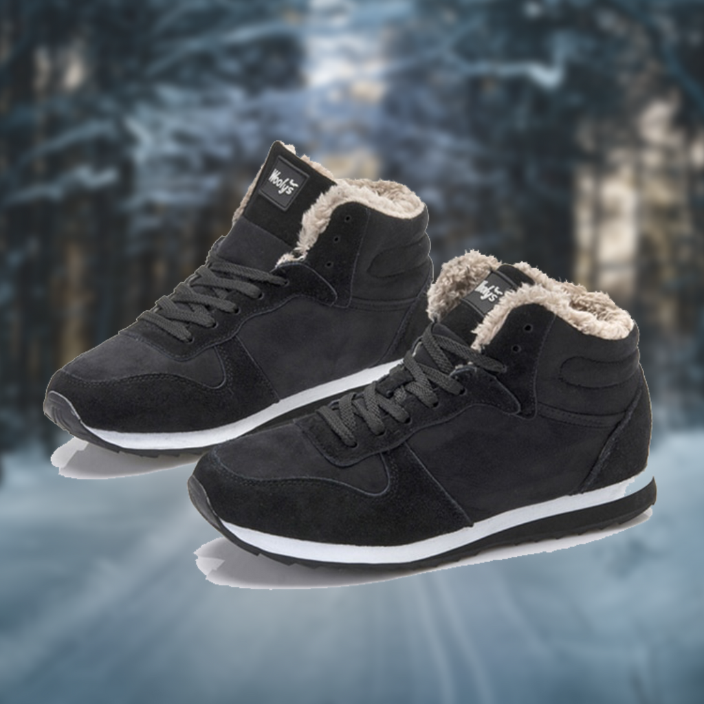 Lässige warme Winterschuhe für Herren – Hohe Sneakers mit Fellfutter