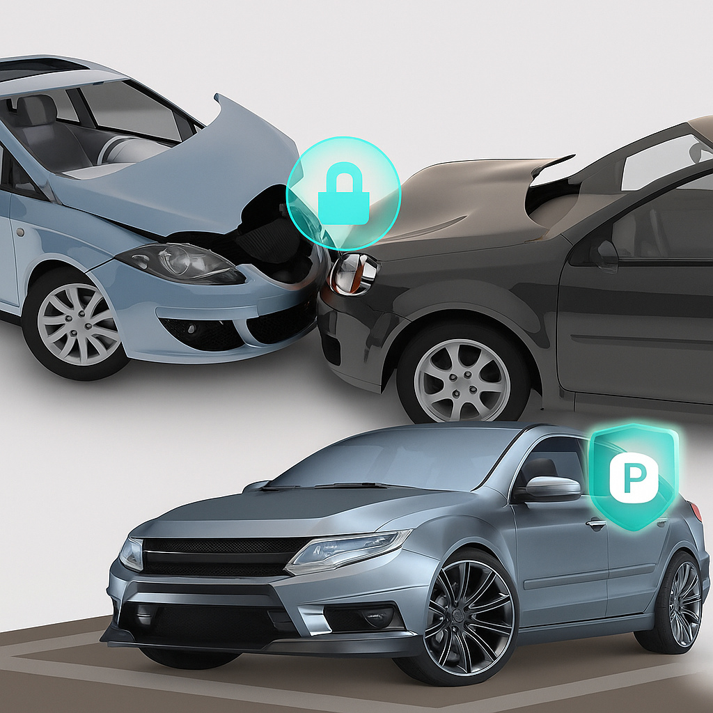 Wireless front and rear dashcam with night vision - 1080P dashboard camera for cars