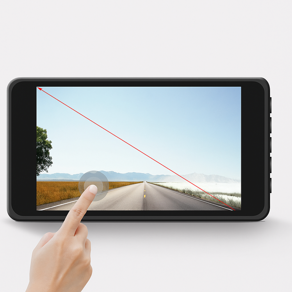 Wireless front and rear dashcam with night vision - 1080P dashboard camera for cars