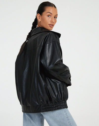 Stylische Lederjacke in Übergröße - Komfortabel und trendig für jeden Tag