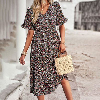 EMERY - Midi-Sommerkleid mit Blumenmuster