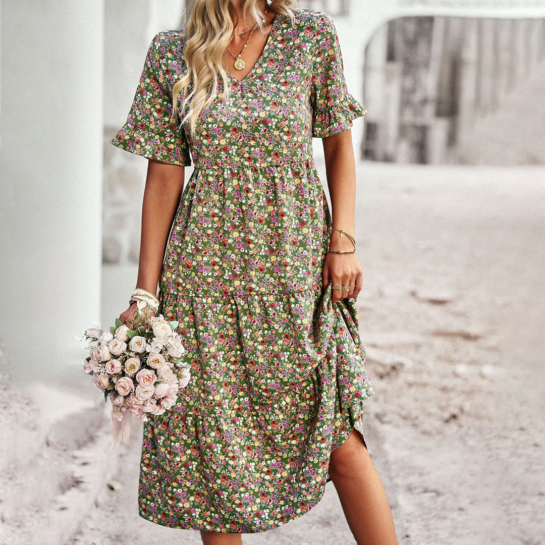 EMERY - Midi-Sommerkleid mit Blumenmuster