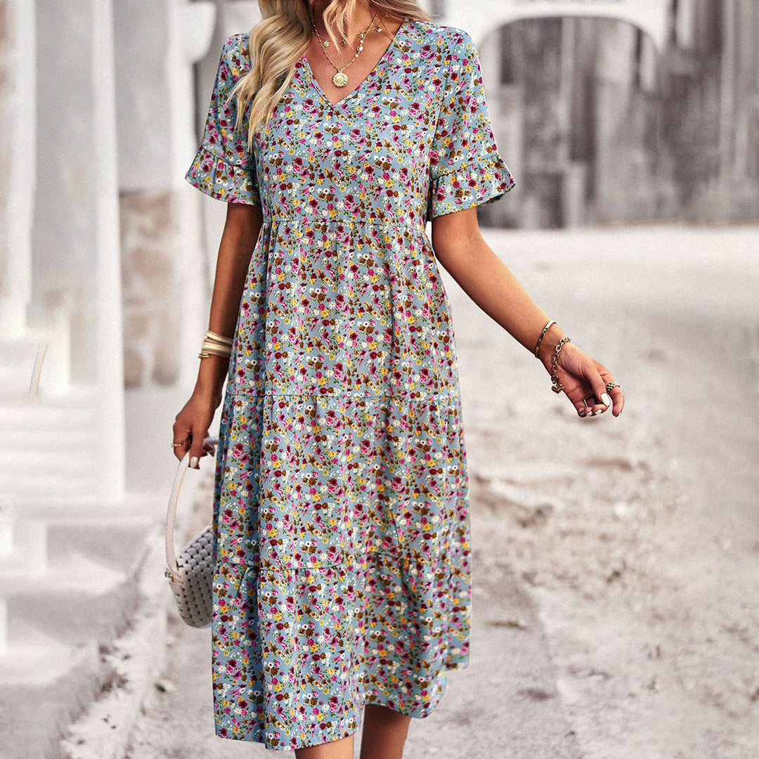 EMERY - Midi-Sommerkleid mit Blumenmuster
