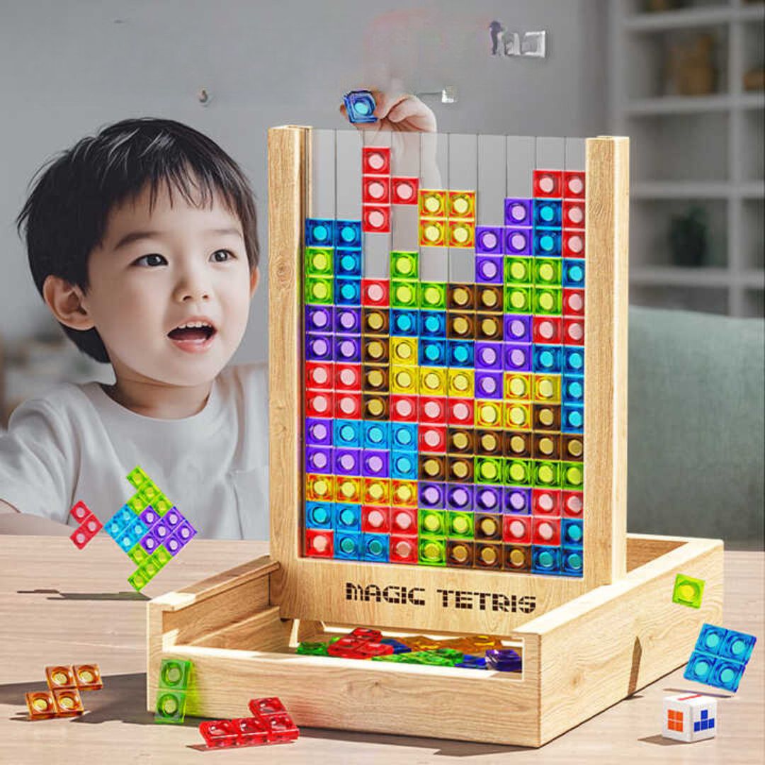 WOODTRIX - Tablero de Tetris de madera ecológico para niños y adultos