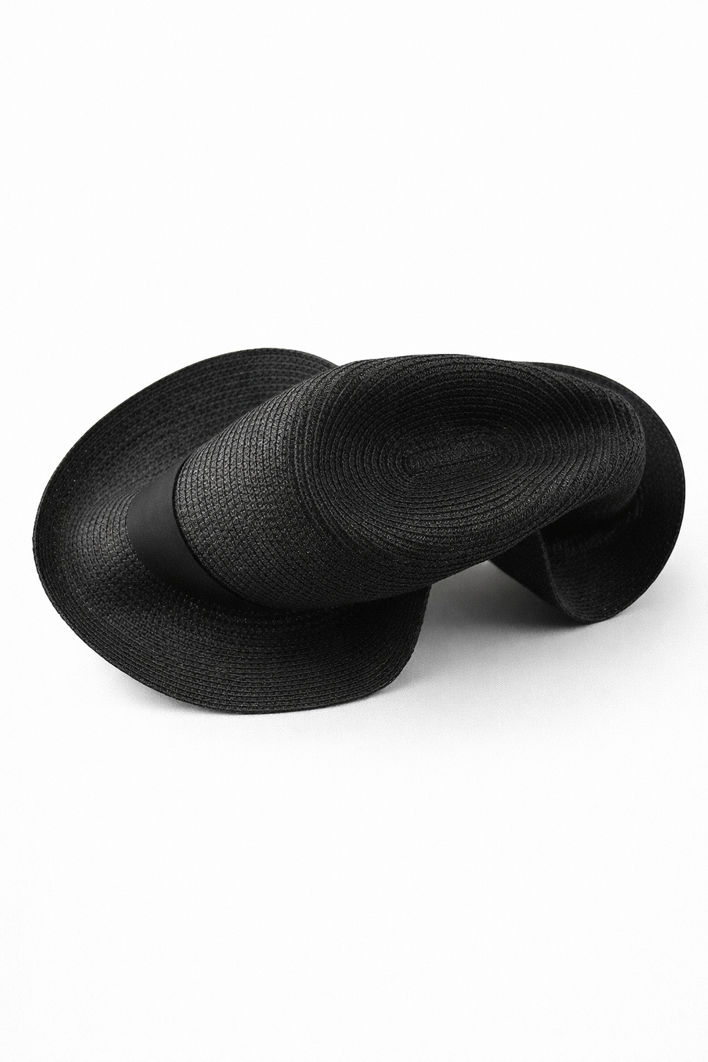 Black Elegant classic Panama hat