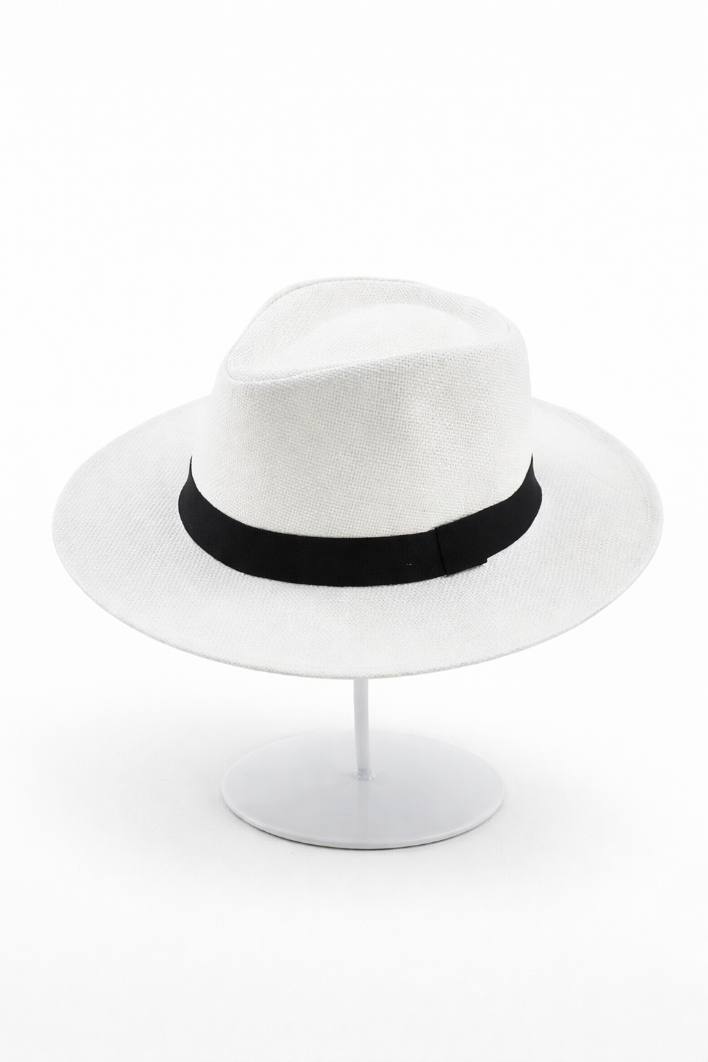 White Elegant classic Panama hat