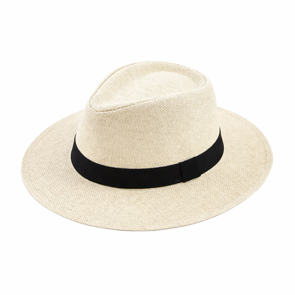 Beige Elegant classic Panama hat