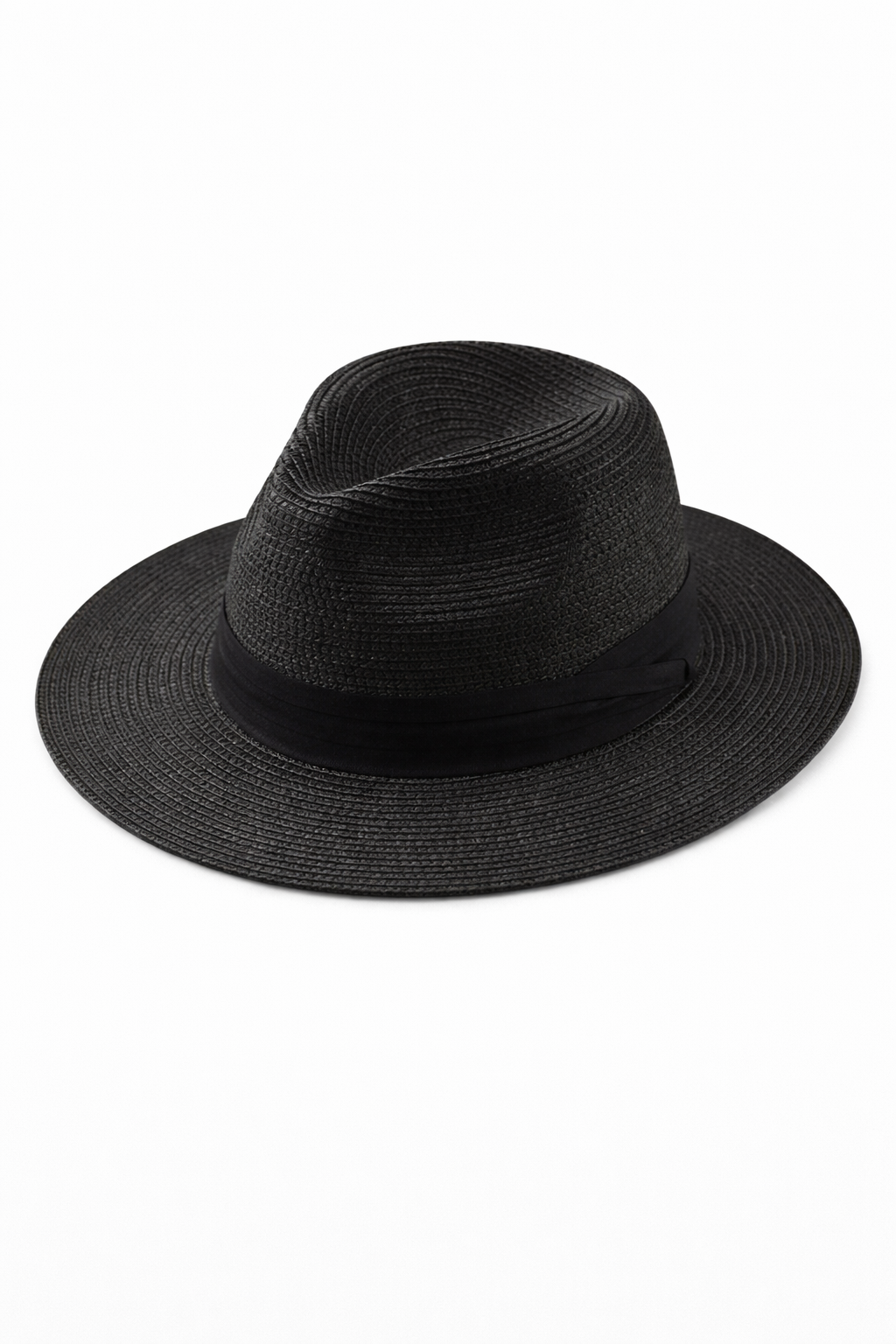 Black Elegant classic Panama hat