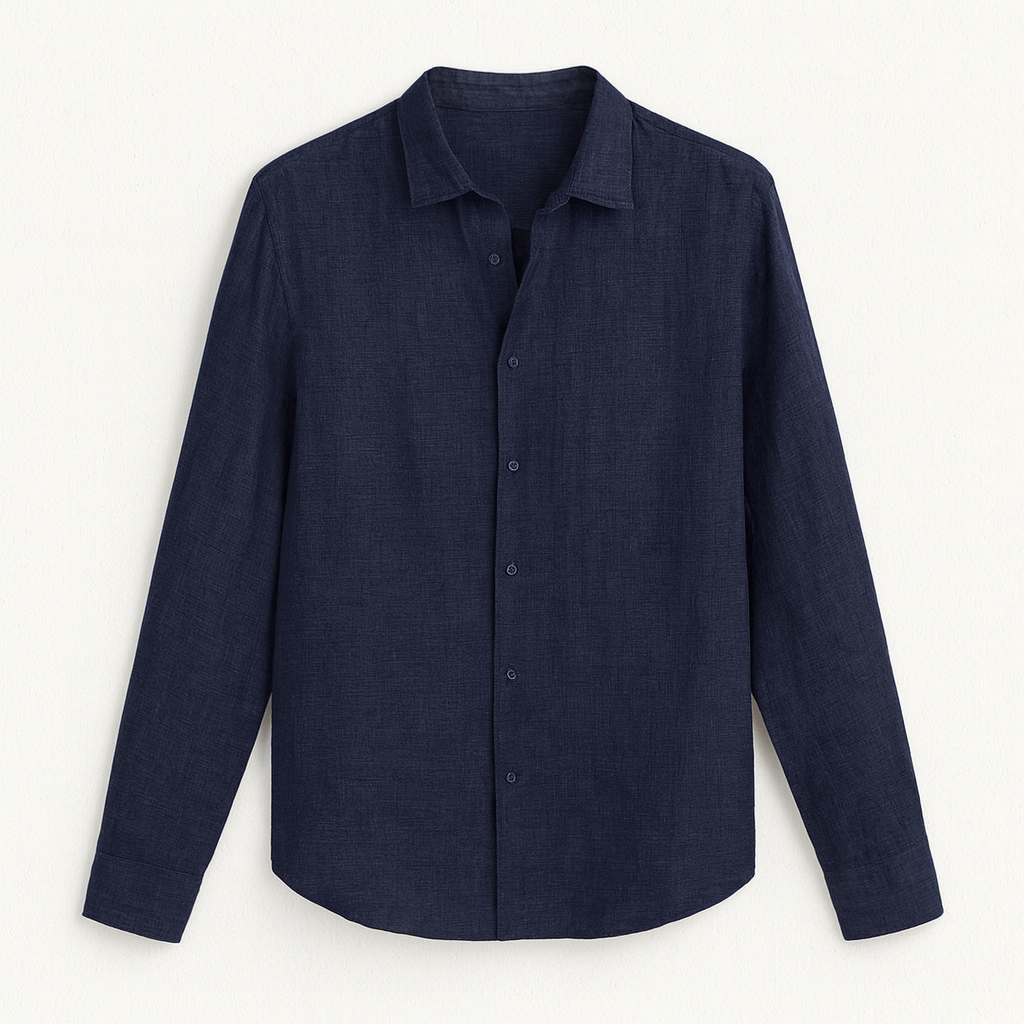Navy Blue Textured shirt for men