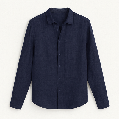 Navy Blue Textured shirt for men