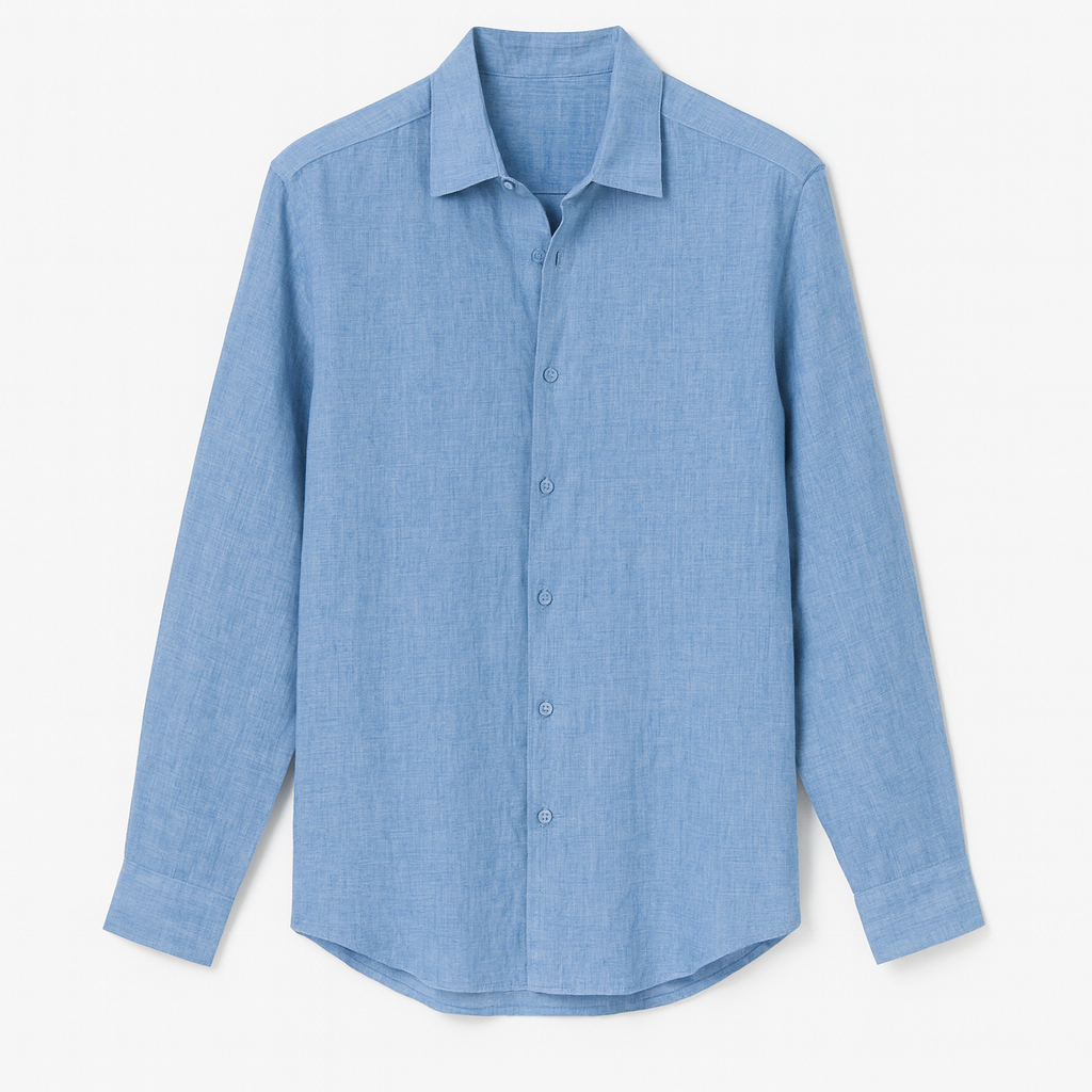 Light Blue Textured shirt for men