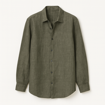 Army Green Textured shirt for men