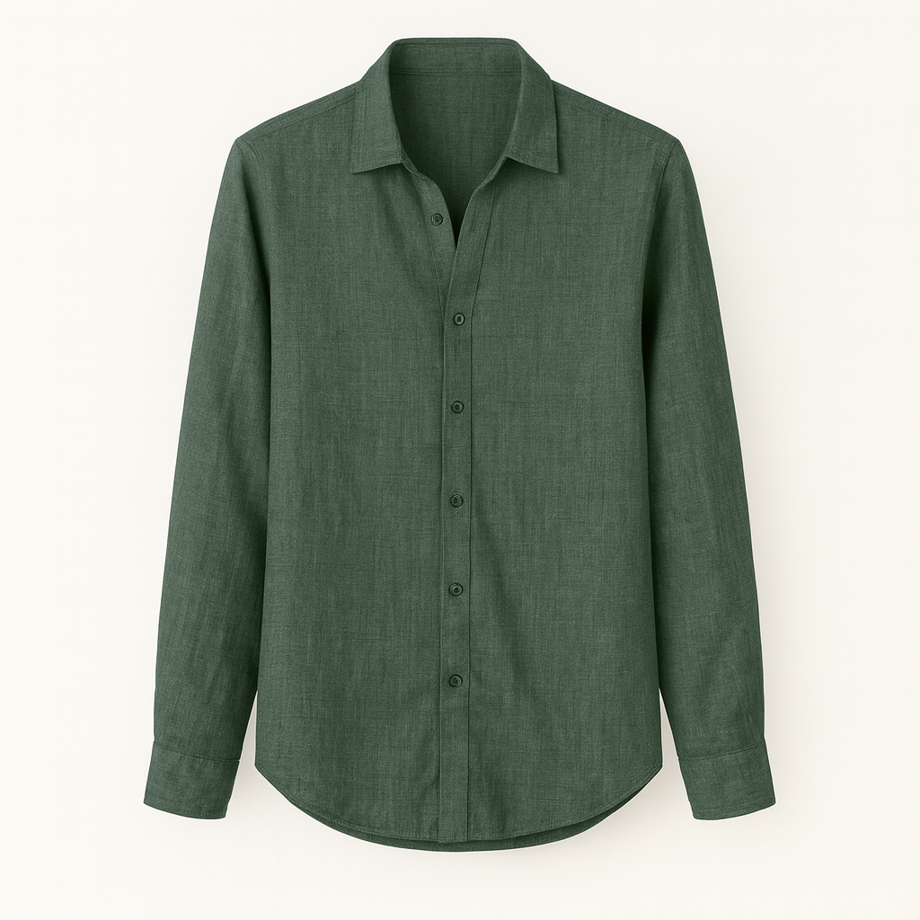 Green Textured shirt for men