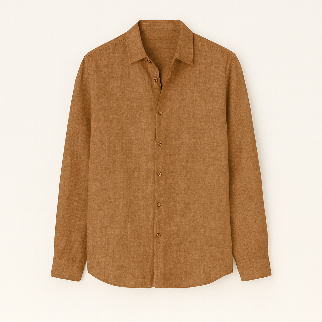 Brown Textured shirt for men
