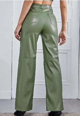 Modische PU Lederhose mit bequemer Passform für den Frühling - Damen