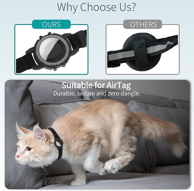 GPS-Tracker-Halsband für Katzen | Schnellverschluss, reflektierendes Design und langlebig für sichere Outdoor-Abenteuer