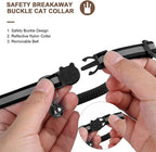 GPS-Tracker-Halsband für Katzen | Schnellverschluss, reflektierendes Design und langlebig für sichere Outdoor-Abenteuer