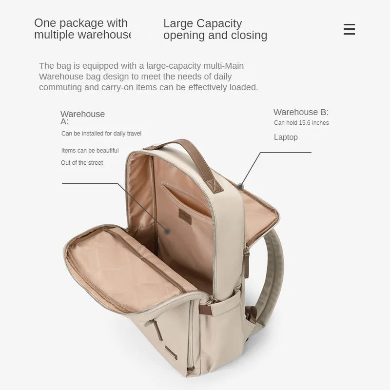 Luxetravel - Luxus-Rucksack - Geeignet für Laptop - Kompakte Größe