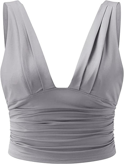 Giselle - Elegantes, ärmelloses Top mit V-Ausschnitt