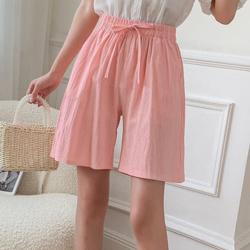 Knielange Shorts für Frauen - Relaxed Fit - Elastischer Bund - Atmungsaktive Naturfasern