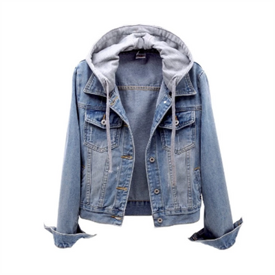 Anneke Denim Damenjacke | Lässiger Look für jeden Tag | Abnehmbare Kapuze
