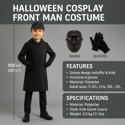 Halloween Cosplay Frontmann Polyester Outfit Kinder Wildhüter Kostüm