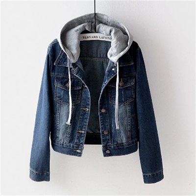 Anneke Denim Damenjacke | Lässiger Look für jeden Tag | Abnehmbare Kapuze