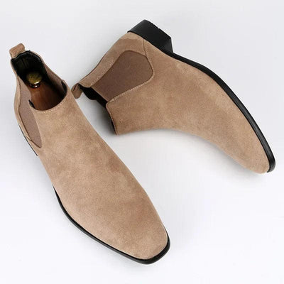 Chelsea-Stiefel für Herren aus Wildlederimitat, zeitloses Design
