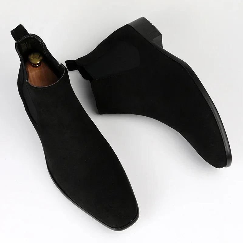 Chelsea-Stiefel für Herren aus Wildlederimitat, zeitloses Design
