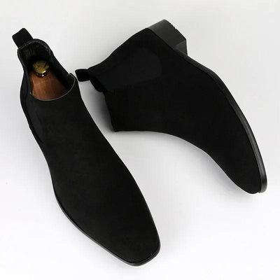 Chelsea-Stiefel für Herren aus Wildlederimitat, zeitloses Design