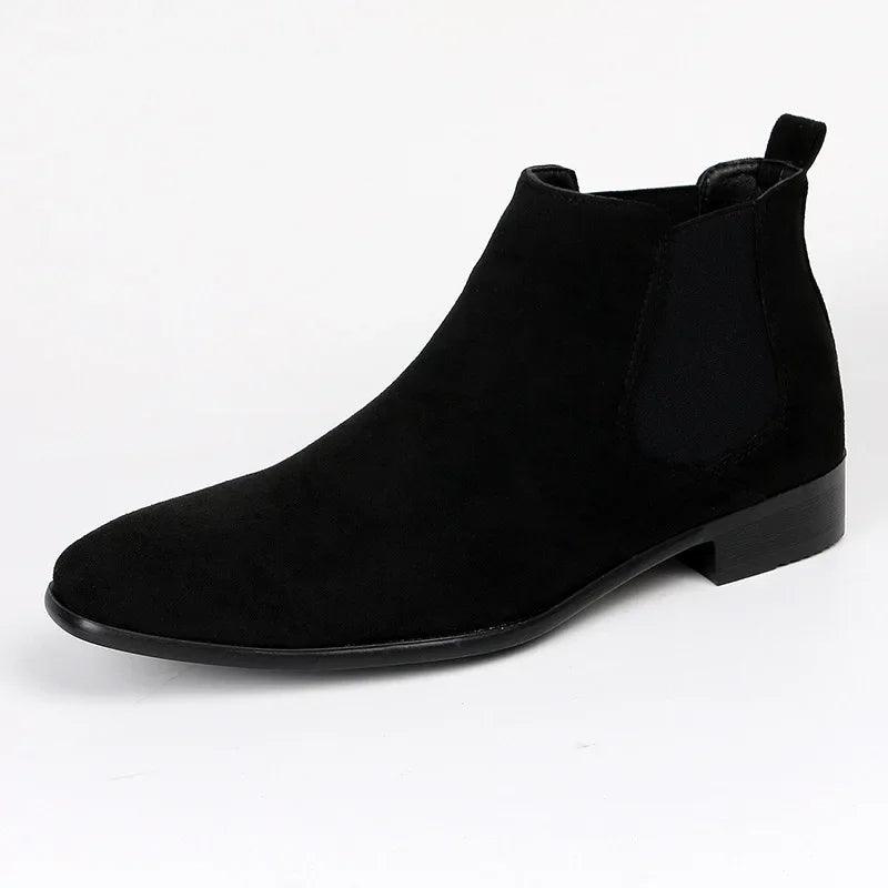 Chelsea-Stiefel für Herren aus Wildlederimitat, zeitloses Design