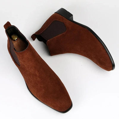 Chelsea-Stiefel für Herren aus Wildlederimitat, zeitloses Design